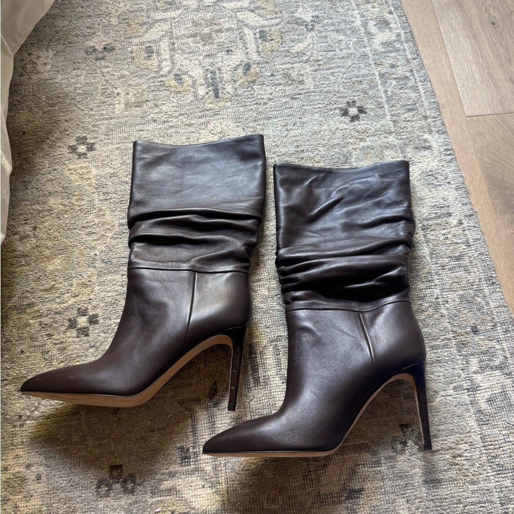 Paris Texas leather heeled boots